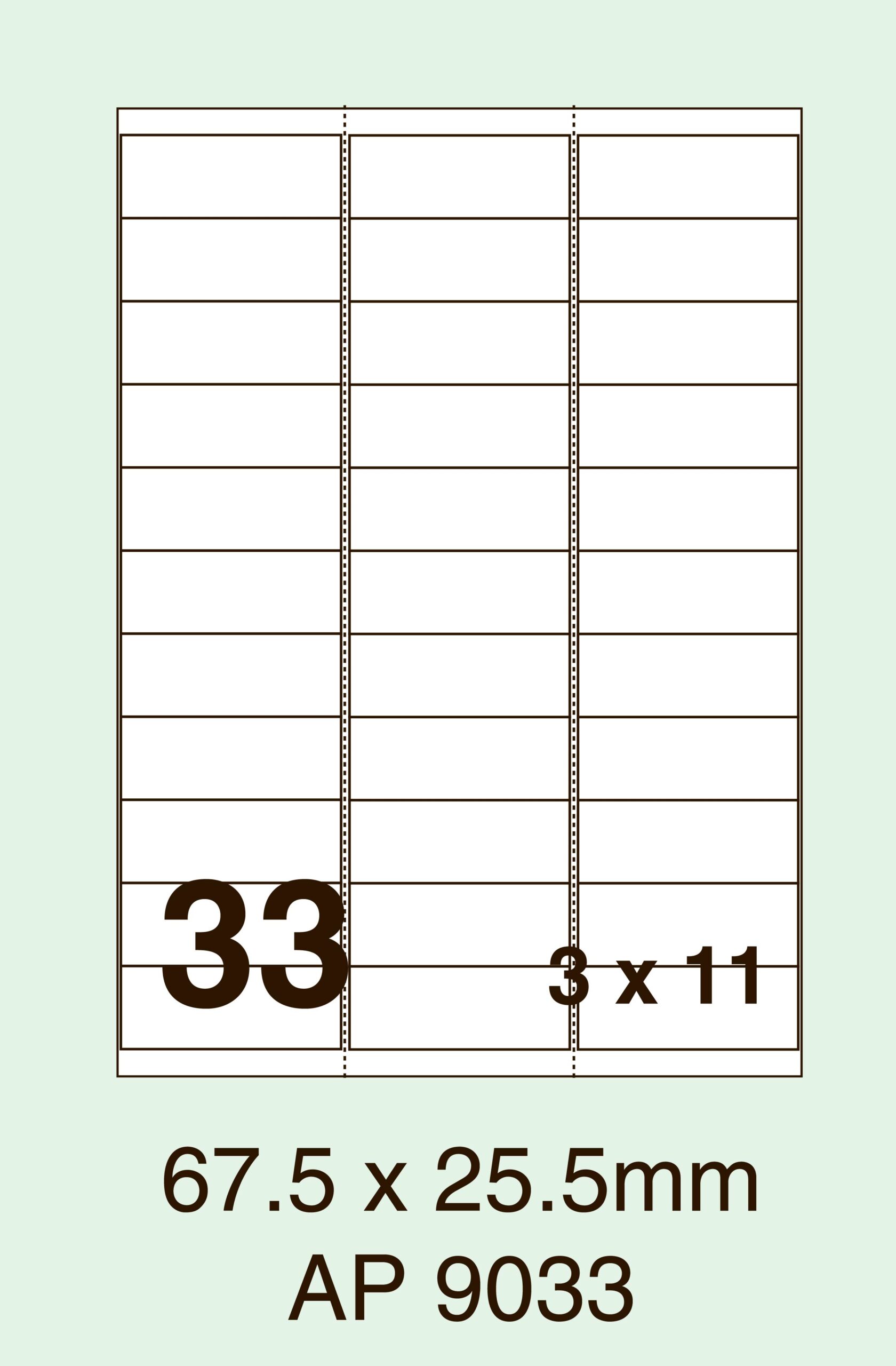 AP 9033 (67.5 x 25.5mm)